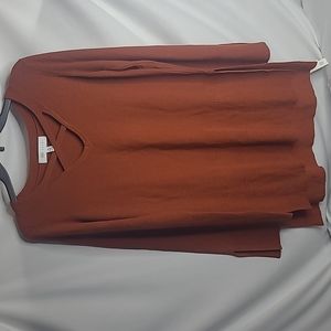 Fever Long Sleeve Rust Top New with tag Size M